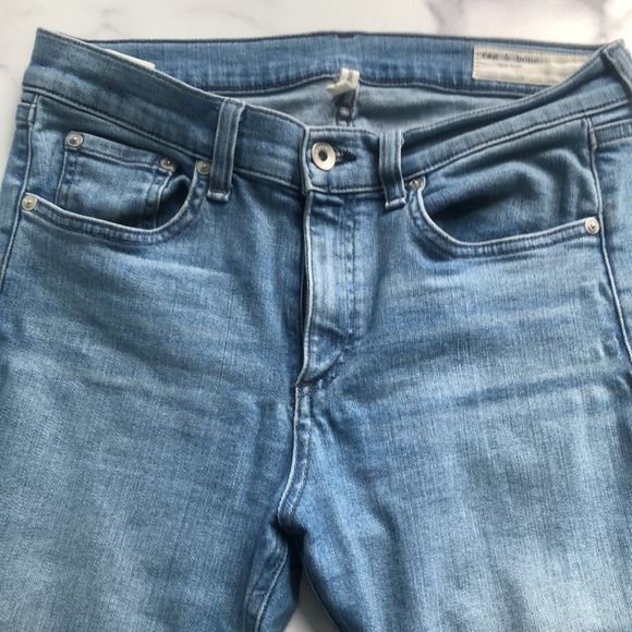 Rag & Bone Mid Rise Distressed Skinny Ankle Raw Hem Jean Size 29 - Picture 7 of 13